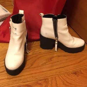 Steve Madden White Boots